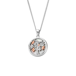 Clogau Tree Of Life Pendant With Mother Of Pearl In Sterling Silver