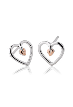 Clogau Tree Of Life Heart Stud Earrings