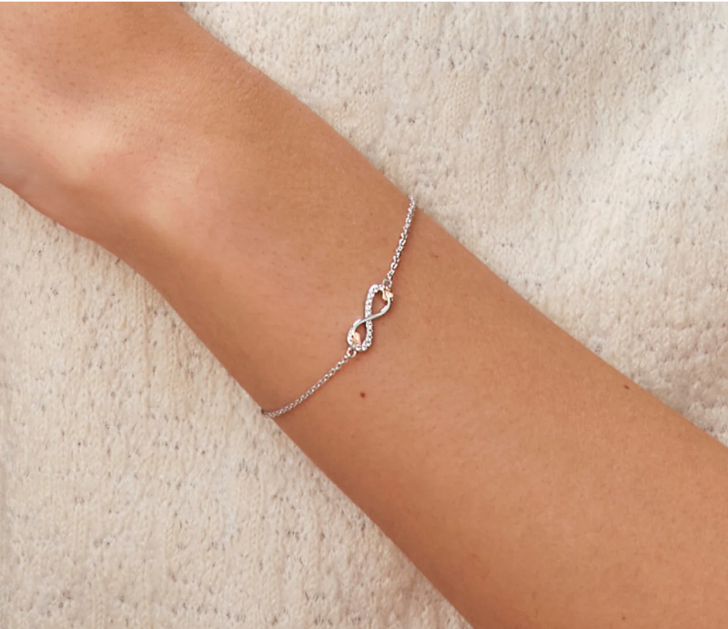 Clogau Tree of Life Infinity Bracelet With White Topaz In Sterling Silver