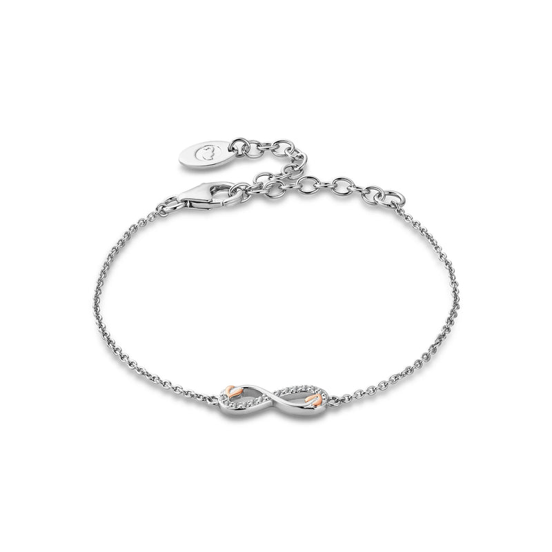 Clogau Tree of Life Infinity Bracelet With White Topaz In Sterling Silver