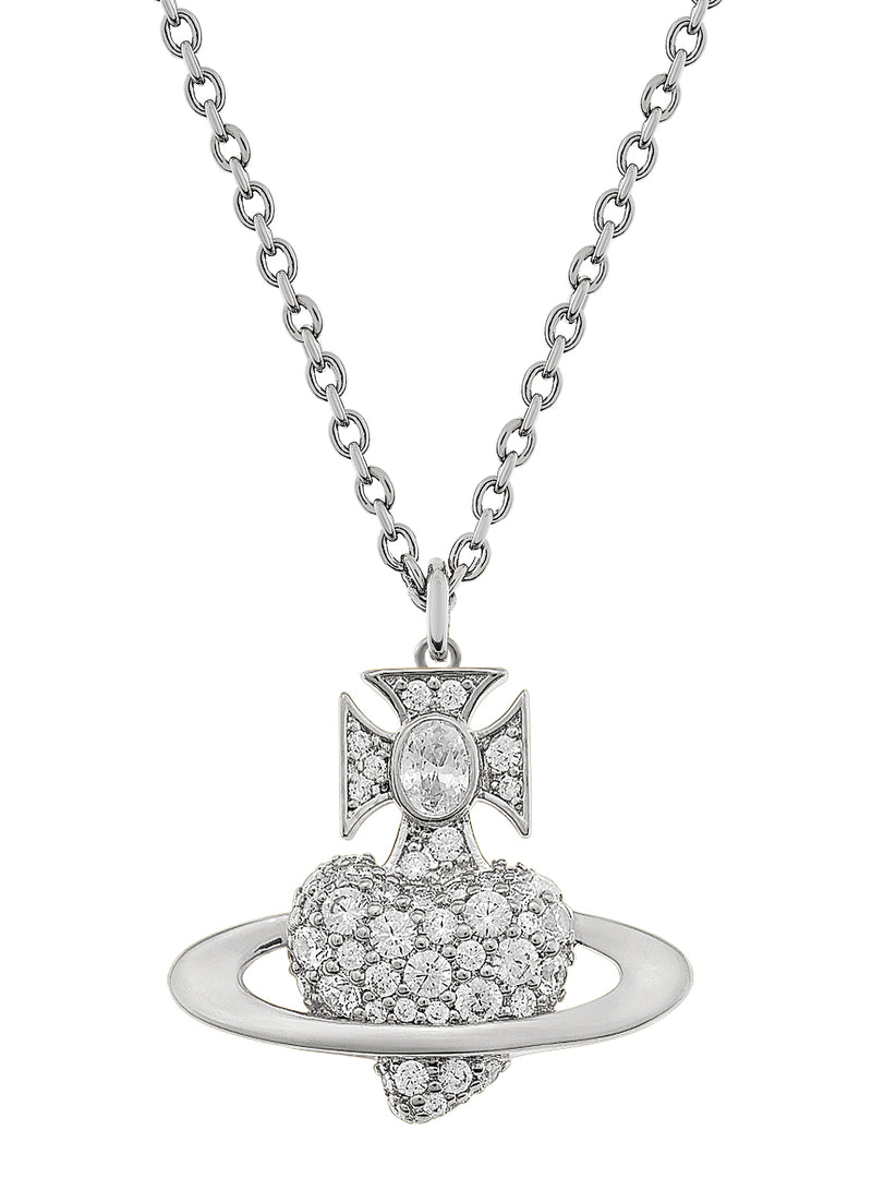 Vivienne Westwood Platinum Plated Agnatha Necklace 630203G0-02P102-