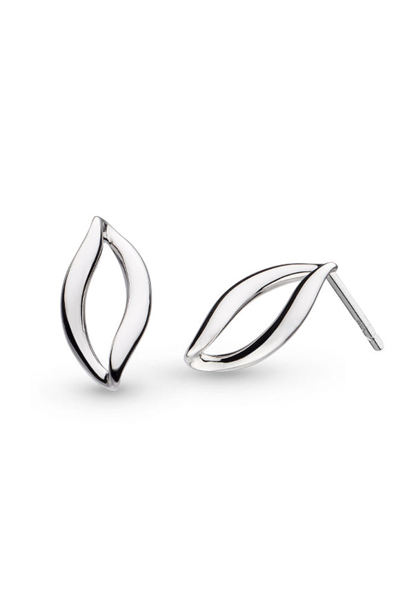 Kit Heath Entwine Twine Link Stud Earrings in Silver