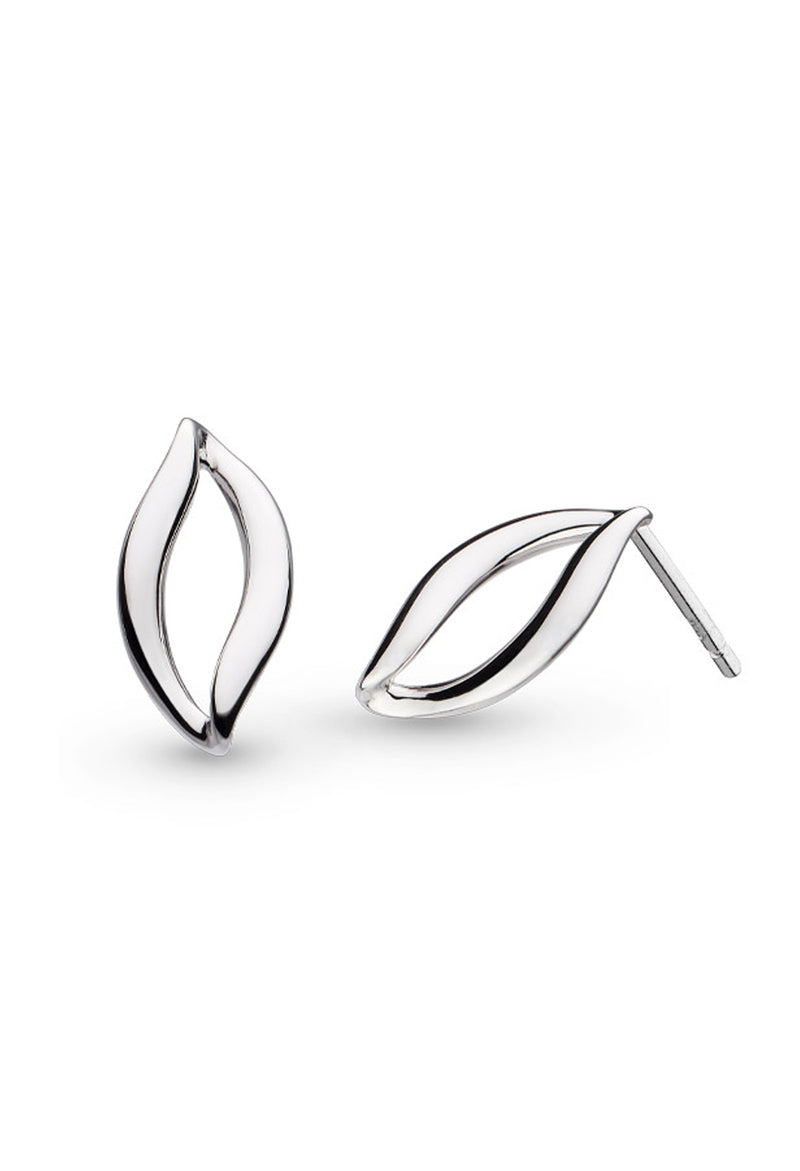 Kit Heath Entwine Twine Link Stud Earrings in Silver