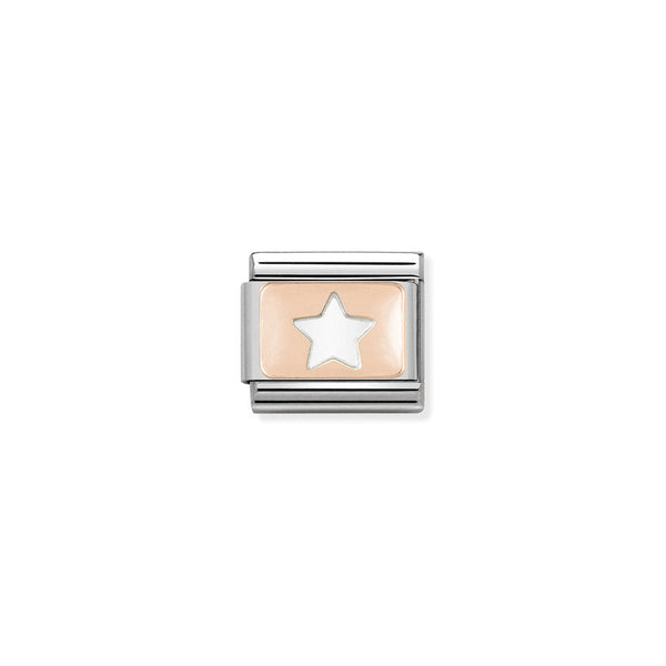Nomination Composable Classic Link Plates Star in 9K Rose Gold