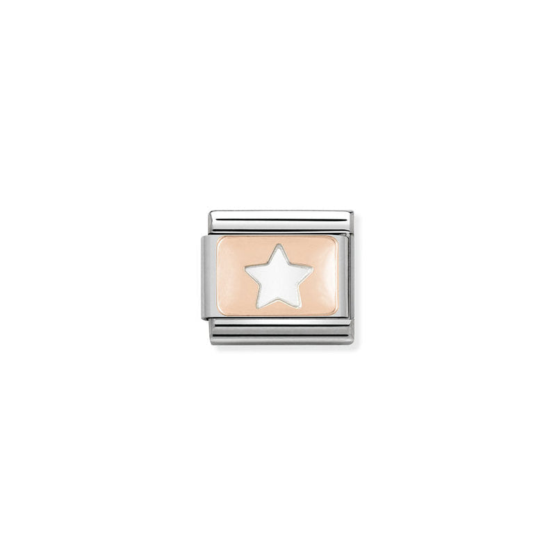 Nomination Composable Classic Link Plates Star in 9K Rose Gold *