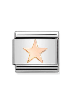 Nomination Composable Classic SYMBOLS STAR in Steel and 375 Gold
