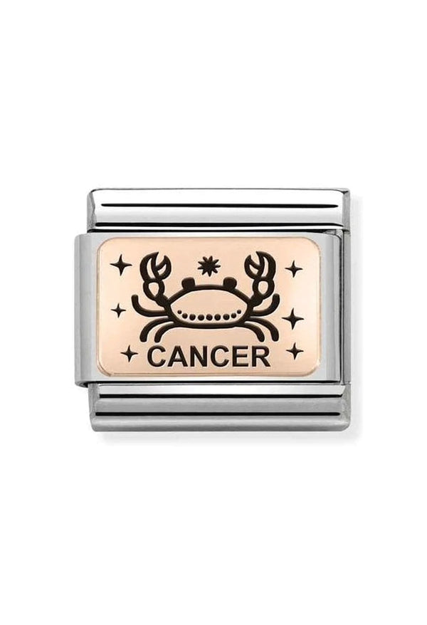 Nomination Composable Classic Link Zodiac Cancer in 9k Rose Gold