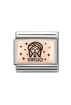 The Nomination Composable Virgo charm, a rose gold 9k metal charm from Nomination Italy, available at OD’s Jewellers in St Helens