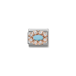 Nomination Composable Classic Link Stones White Mother Of Pearl in 9K Gold