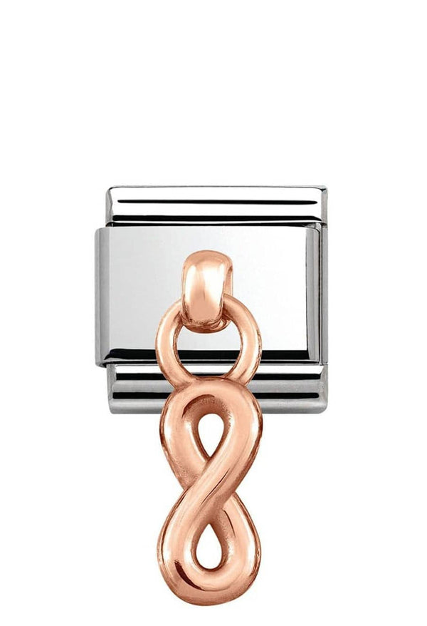 Nomination Composable Classic Link CHARMS INFINITY in Stainless Steel with 9k Rose Gold