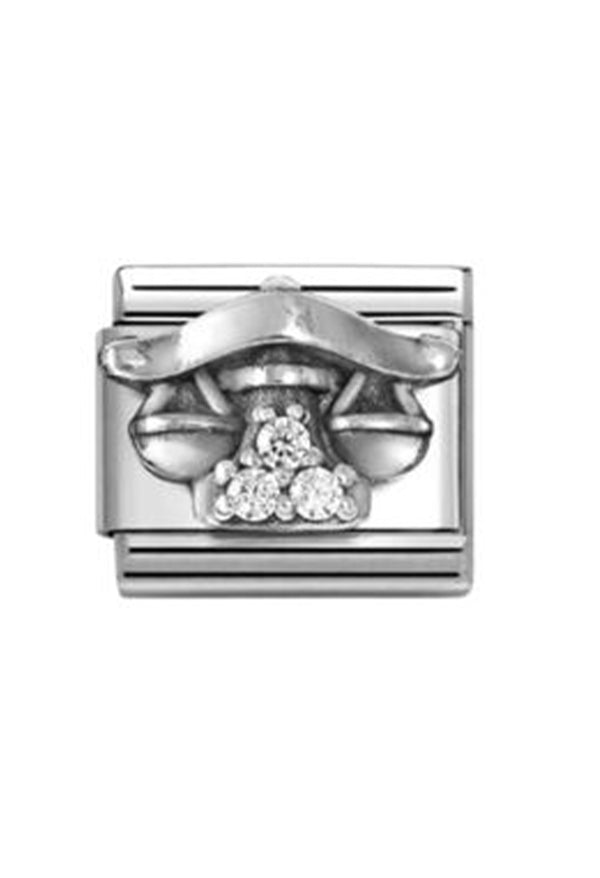 Nomination Composable Classic Zodiac Libra Cubic Zirconia and 925 Silver