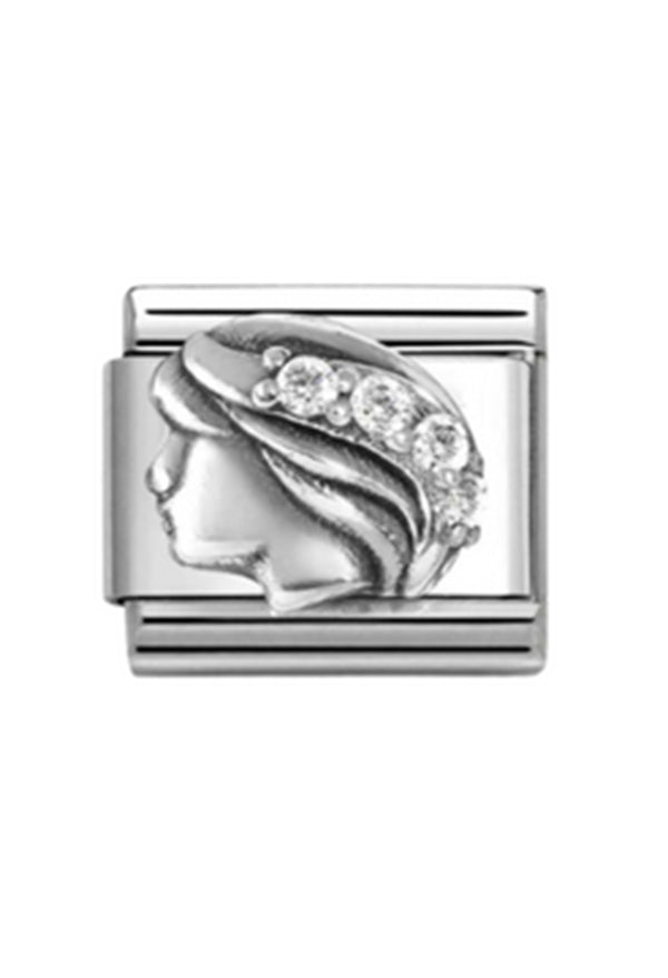 Nomination Composable Classic Zodiac Virgo Cubic Zirconia and 925 Silver