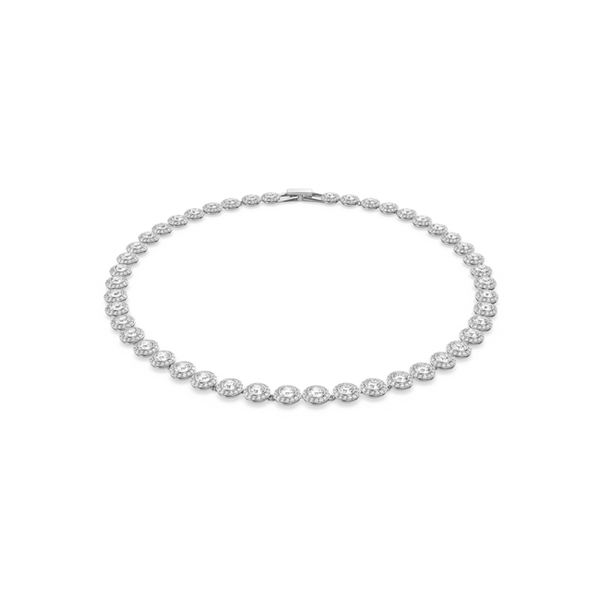 Swarovski Una Angelic Tennis Necklace Rhodium Plated