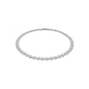 Swarovski Una Angelic Crystal Tennis Necklace Rhodium Plated