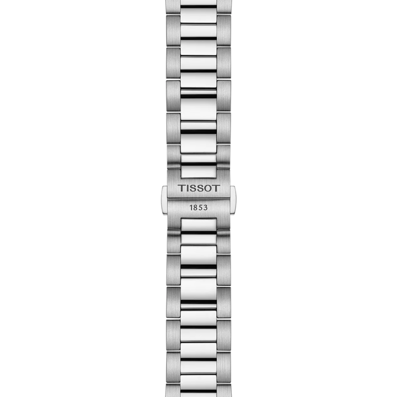 Tissot Mens PR100 40mm White/Blue Chronograph Dial Bracelet Watch T1504171101100