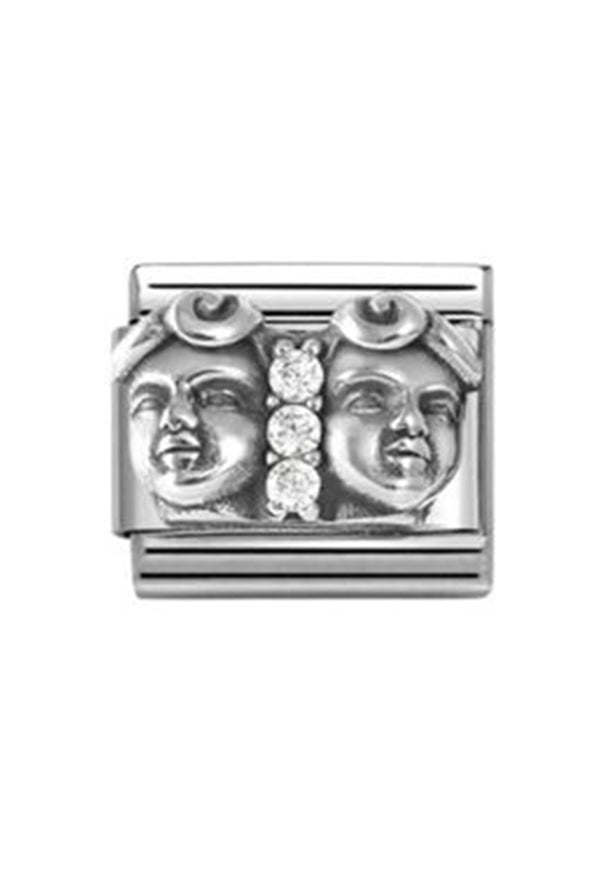 Nomination Composable Classic Zodiac Gemini Cubic Zirconia and 925 Silver