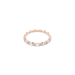 Rose gold Swarovski marquise crystal ring, Vittore design. A delicate, elegant piece of jewelry.