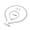 Swarovski Una Angelic Necklace Bracelet & Earrings Set Rhodium Plated