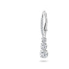 Swarovski Stilla Attract Trilogy Round Cut Zirconia Drop Earrings Rhodium Plated