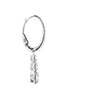 Swarovski Stilla Attract Trilogy Round Cut Zirconia Drop Earrings Rhodium Plated
