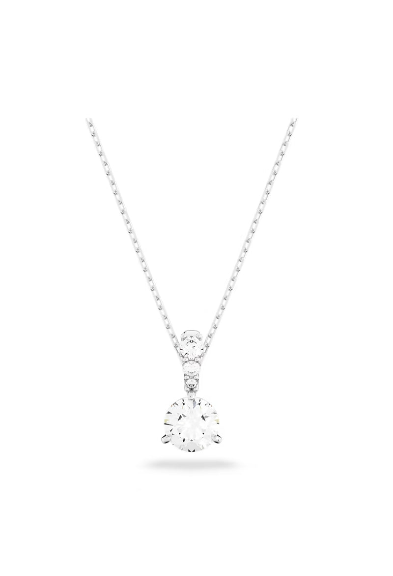 Swarovski Stilla Pendant Round Cut White Rhodium Plated