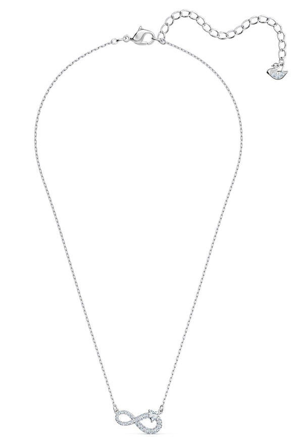 Swarovski Infinity Necklace in Rhodium