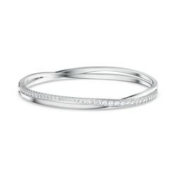 Swarovski Hyperbola Twist Bangle Rhodium Plated by Swarovski