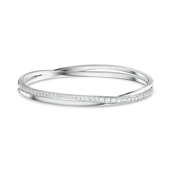 Swarovski Hyperbola Twist Bangle Rhodium Plated