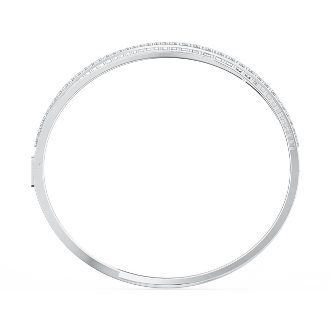 Swarovski Hyperbola Twist Bangle Rhodium Plated by Swarovski