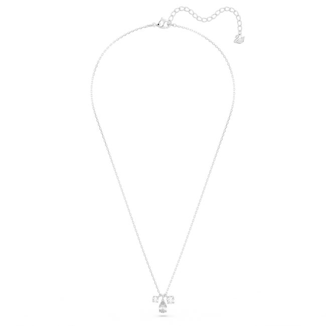 Swarovski crystal pendant necklace, showcasing the Mesmera pendant with mixed cut crystals on a delicate chain.