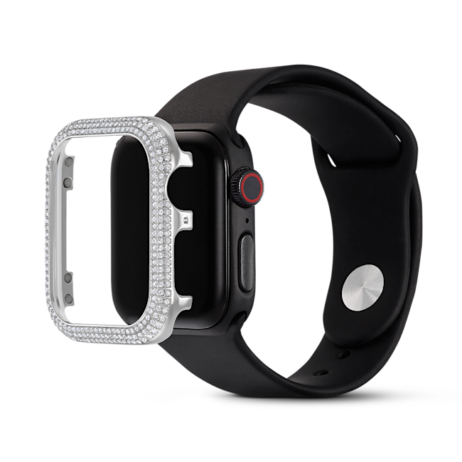 Swarovski 40mm Rhodium Plated Sparkling Apple Watch Case