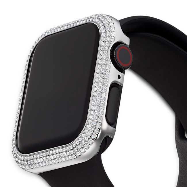 Swarovski 40mm Rhodium Plated Sparkling Apple Watch Case