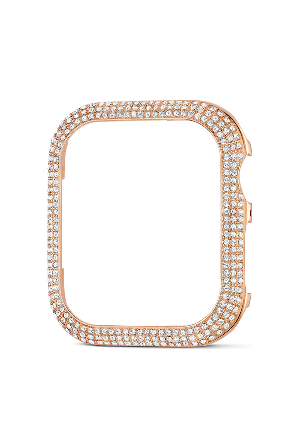 The Swarovski 40mm Rose Gold Plated Sparkling Apple Watch Case, a rose gold plated case from Swarovski, available at OD’s Jewellers in St Helens