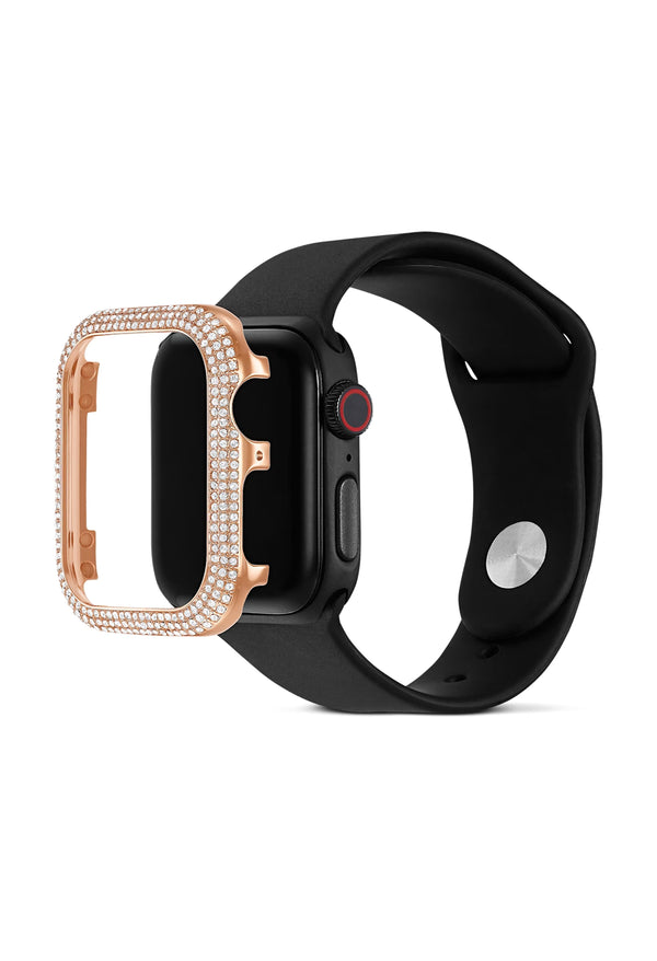 The Swarovski 40mm Rose Gold Plated Sparkling Apple Watch Case, a rose gold plated uncategorized watch case from Swarovski, OD’s Jewellers St Helens