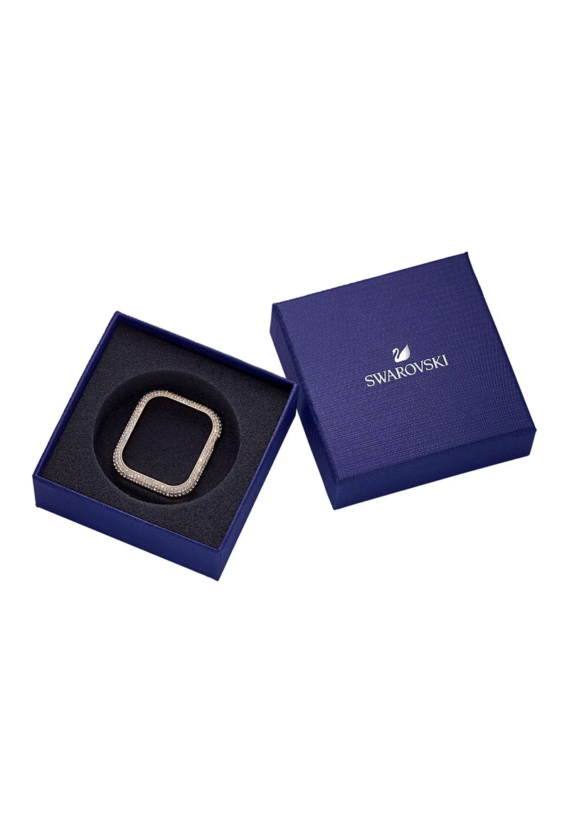 The Swarovski 40mm rose gold plated sparkling Apple Watch Case, a Swarovski jewelry piece at OD’s Jewellers in St Helens