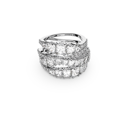 Swarovski Twist Wrap Ring Rhodium Plated