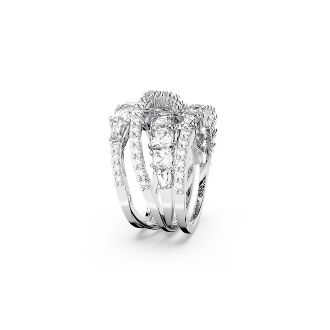 Swarovski Twist Wrap Ring Rhodium Plated