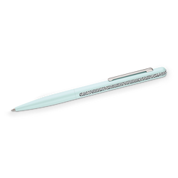 Close-up of the Swarovski Crystal Shimmer ballpoint pen featuring a crystal band. Elegant writing instrument.
