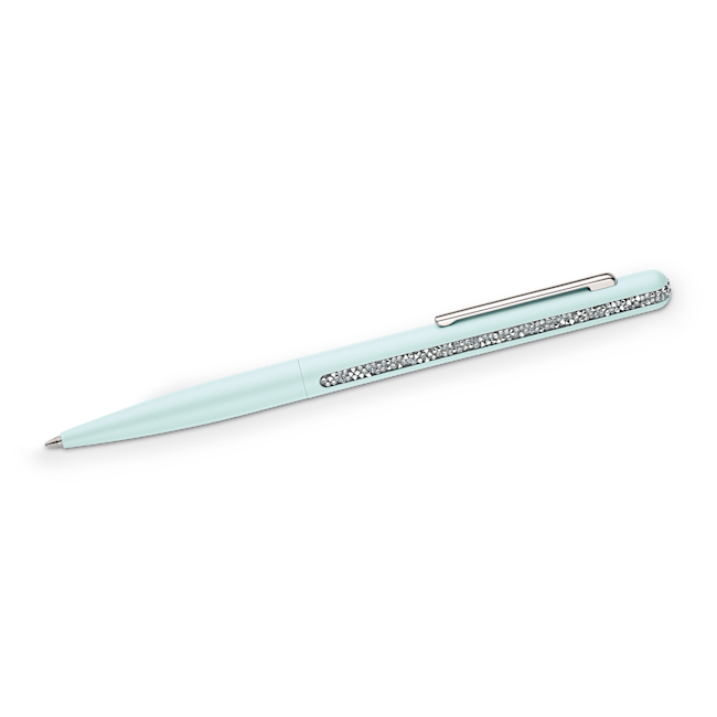 Close-up of the Swarovski Crystal Shimmer ballpoint pen featuring a crystal band. Elegant writing instrument.