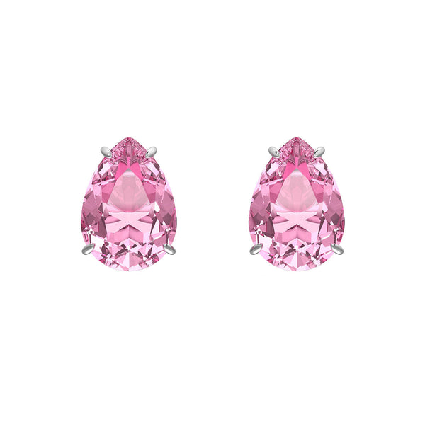 Swarovski Gema: Pink Stud Earrings