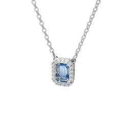 Swarovski Millenia: Octagon Cut Swarovski Zirconia Blue Necklace