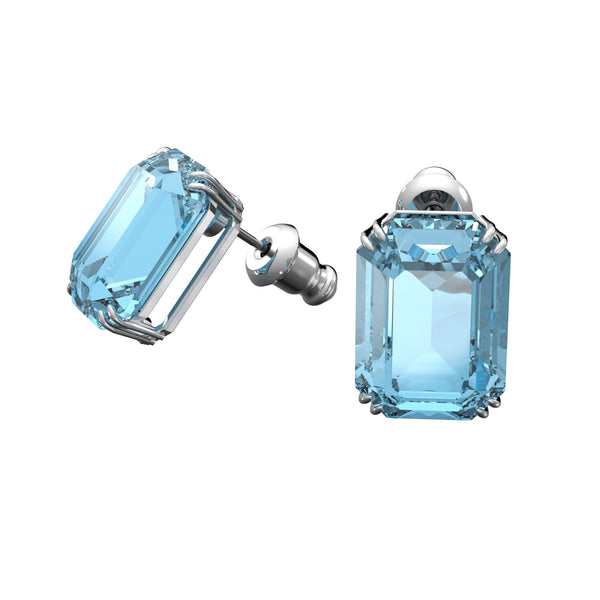 Swarovski Millenia: Light Blue Octagonal Stud Earrings