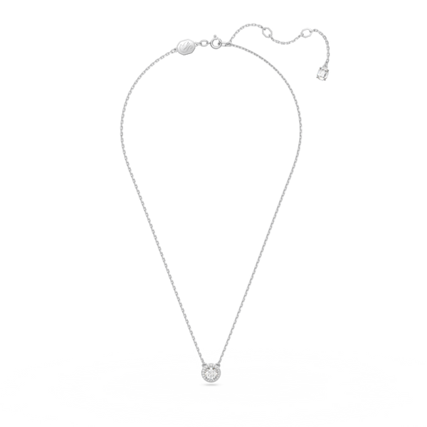 Swarovski Constella: Round Cut Pave Pendant Rhodium Plated