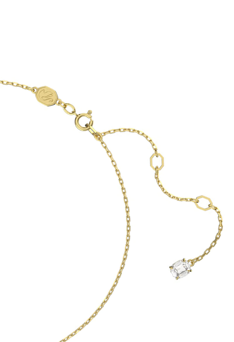 Swarovski Constella Round Cut Pendant & Chain Gold Plated