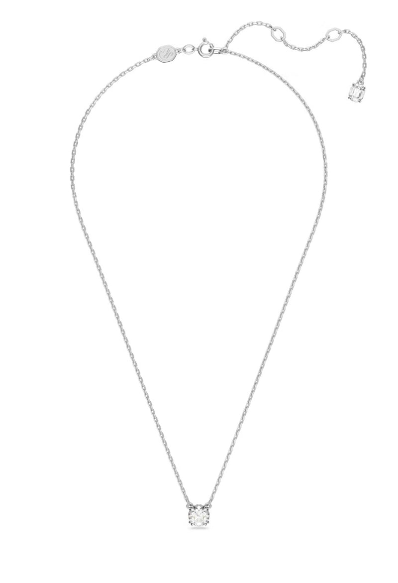 Swarovski Constella: Round Cut Necklace Rhodium Plated