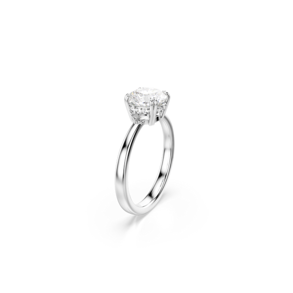Swarovski Constella Round Cut Cocktail Ring in Rhodium Plated