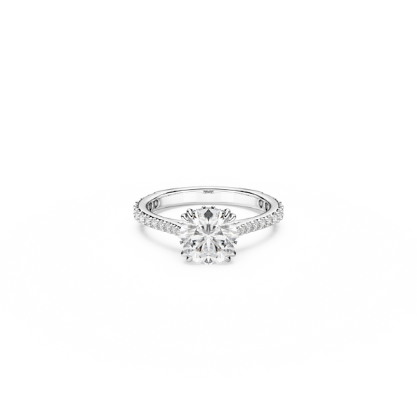 Swarovski Constella: Round Cut Pave Ring Rhodium Plated