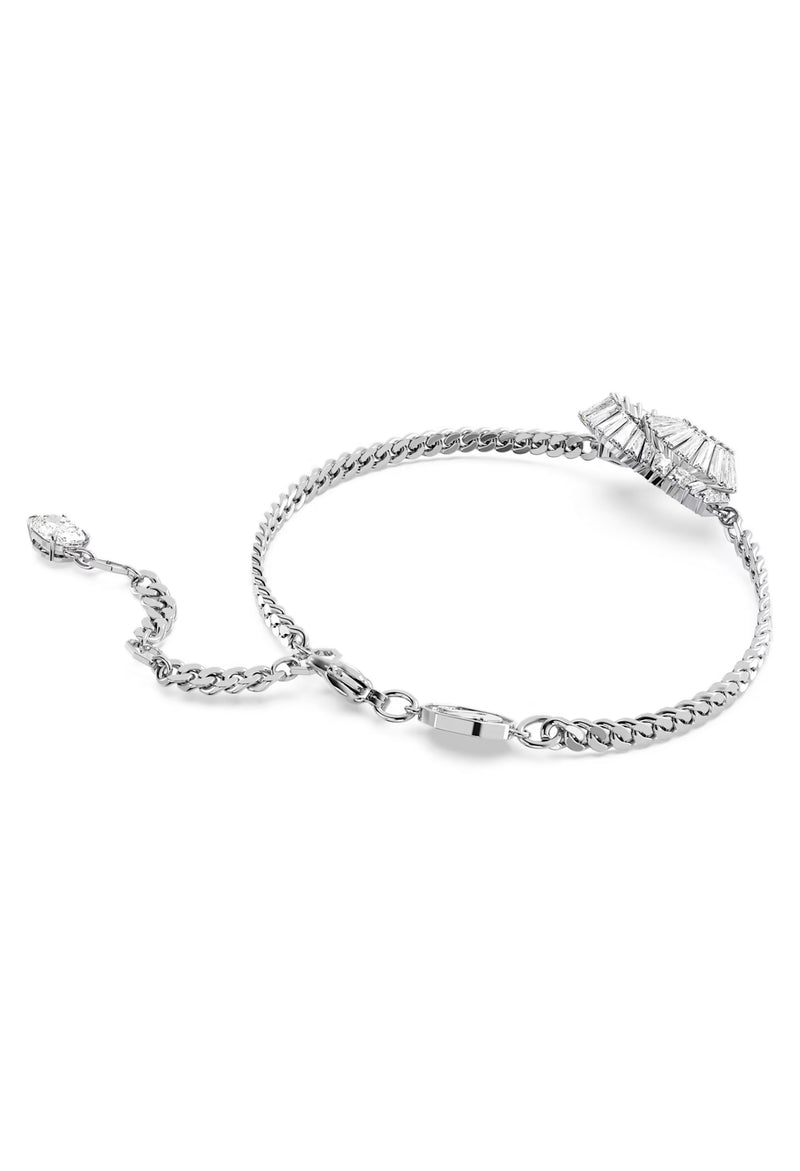 Swarovski Matrix: Mixed Cut Heart Bracelet Rhodium Plated