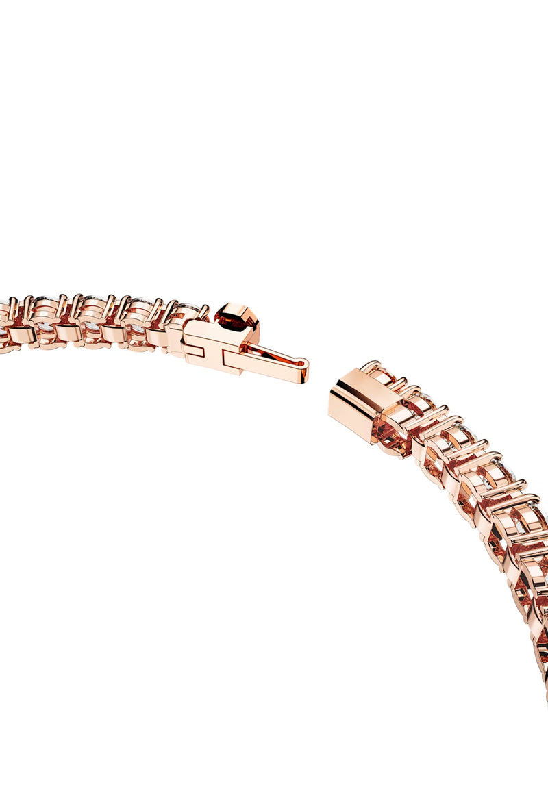 Swarovski Matrix Tennis Bracelet Rose Gold Plated
