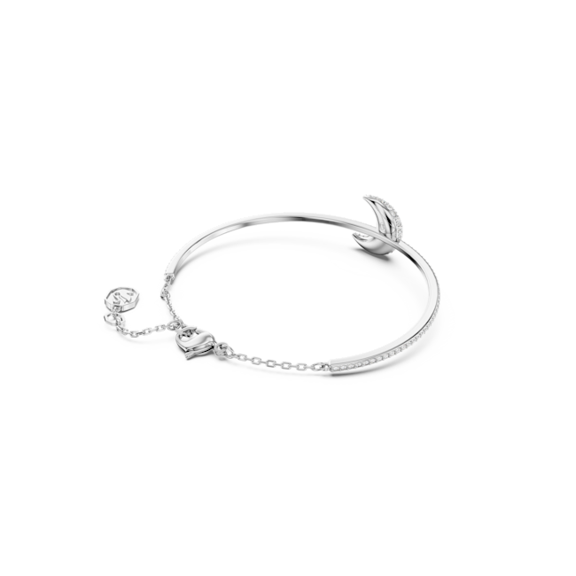 Swarovski Luna Moon Bangle Rhodium Plated **